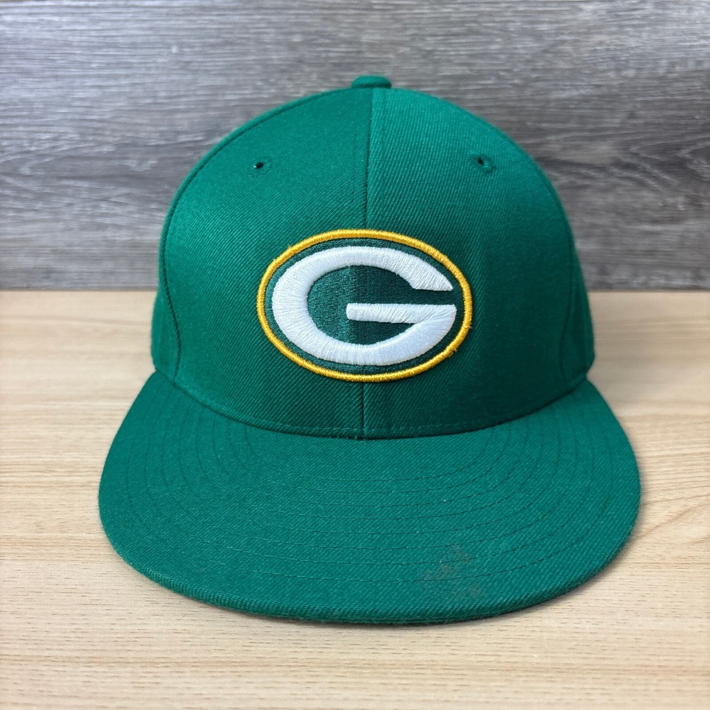 Green Bay Packers Hat Cap Fitted 7 1/8 Green NFL Football